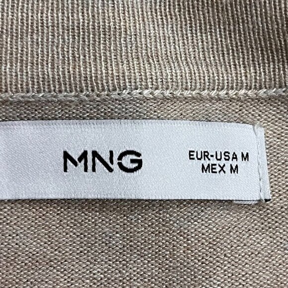 MNG Mango Lightweight Open-Front Cardigan Beige M - Picture 9 of 11